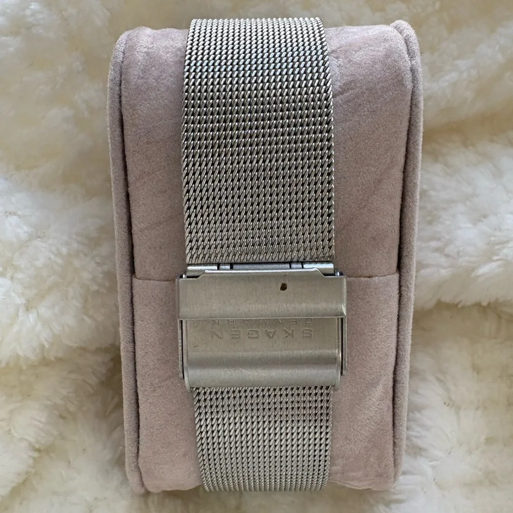 Skagen Steel Mesh Watch with Black Dial - Picture 5 of 5